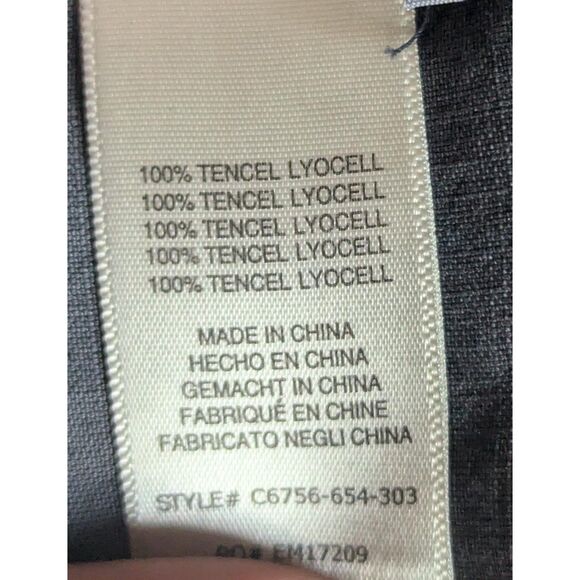 Cloth & Stone XS Charcoal Gray 100% Tencel Lyocell Lace Up Tunic Dress - Picture 3 of 5